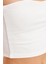Moda Straplez Örme Slim Düz Desen Casual Günlük Crop Kolsuz Bluz 5