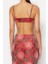 Moda Degaje Yaka Örme Slim Geometrik Desen Casual Günlük Crop Askılı Kol Bluz 5