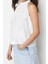 Moda Boyundan Bağlamalı Dokuma Regular Çiçekli Desen Casual Günlük Regular Kolsuz Bluz 3