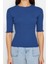 Moda Bisiklet Yaka Örme Slim Düz Desen Casual Günlük Regular Kısa Kol Bluz 1