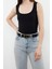 Moda Havuz Yaka Örme Regular Düz Desen Casual Günlük Regular Kolsuz Bluz 2