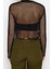Moda Bisiklet Yaka Örme Regular Düz Desen Casual Günlük Crop Uzun Kol Bluz 5