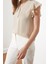 Moda V Yaka Dokuma Regular Düz Desen Casual Günlük Regular Kolsuz Bluz 1