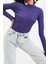 Moda Dik Yaka Örme Slim Düz Desen Casual Günlük Regular Uzun Kol Bluz 2