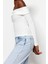 Moda Carmen Yaka Örme Slim Fit Düz Desen Casual Günlük Regular Uzun Kol Bluz 5