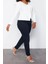 Moda Büyük Beden V Yaka Dokuma Fit Düz Desen Casual Günlük Regular Uzun Kol Bluz 4