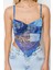 Moda Degaje Yaka Örme Slim Geometrik Desen Casual Günlük Crop Askılı Kol Bluz 1