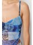 Moda Degaje Yaka Örme Slim Geometrik Desen Casual Günlük Crop Askılı Kol Bluz 5