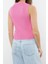 Moda V Yaka Triko Slim Düz Desen Casual Günlük Crop Kolsuz Bluz 5