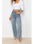 Moda Kare Yaka Dokuma Fit Düz Desen Casual Günlük Crop Truvakar Kol Kol Bluz 2