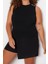 Moda Büyük Beden Bisiklet Yaka Örme Fit Düz Desen Casual Günlük Regular Kolsuz Bluz 2