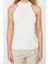 Moda Halter Yaka Triko Fit Düz Desen Casual Günlük Regular Kolsuz Bluz 1