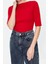 Moda Kayık Yaka Örme Slim Düz Desen Casual Günlük Regular Truvakar Kol Kol Bluz 3