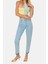 Moda Halter Yaka Triko Slim Renk Bloklu Desen Casual Günlük Crop Kolsuz Bluz 3