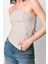 Moda Straplez Dokuma Fit Düz Desen Şık Gece Regular Kolsuz Bluz 2