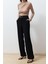 Moda Kare Yaka Örme Slim Düz Desen Casual Günlük Crop Kısa Kol Bluz 3