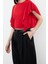 Moda Bisiklet Yaka Örme Slim Düz Desen Casual Günlük Crop Kısa Kol Bluz 2