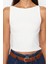 Moda Kayık Yaka Örme Slim Düz Desen Casual Günlük Crop Askılı Kol Bluz 1