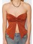 Moda Straplez Örme Slim Düz Desen Casual Günlük Crop Kolsuz Bluz 1