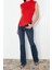 Moda Dik Yaka Örme Slim Düz Desen Casual Günlük Regular Kısa Kol Bluz 4