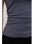 Moda Kare Yaka Örme Slim Düz Desen Casual Günlük Regular Askılı Kol Bluz 4