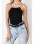 Moda Havuz Yaka Triko Regular Düz Desen Casual Günlük Regular Askılı Kol Bluz 3