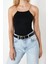 Moda Havuz Yaka Triko Regular Düz Desen Casual Günlük Regular Askılı Kol Bluz 4