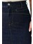 Moda Büyük Beden Kalem Düz Desen Günlük Mini Boy Yırtmaçlı Mini Kalem Denim Etek 5