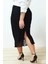 Moda Büyük Beden Regular Düz Desen Günlük Midi Boy Dantelli Midi Örme Etek 4