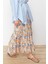 Moda Tesettür A-Line Çiçekli Desen Günlük Maxi Boy Renkli Dokuma Etek 4