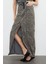 Moda Regular Animal Desen Günlük Midi Boy Leopar Desenli Maxi Denim Etek 2