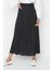 Moda Tesettür Regular Çiçekli Desen Günlük Maxi Boy Puantiye Desenli Çan Dokuma Etek 4