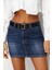 Moda Denim Düz Desen Günlük Mini Boy Düşük Bel Mini Denim Etek 2