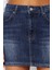 Moda Denim Düz Desen Günlük Mini Boy Düşük Bel Mini Denim Etek 5