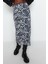 Moda Slim Baskılı Desen Günlük Maxi Boy Leopar Animal Desenli Esnek Tül Maxi Örme Etek 2