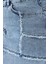 Moda Büyük Beden Regular Düz Desen Günlük Mini Boy Dikiş ve Püskül Detaylı Mini Denim Etek 5
