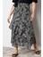 Moda Tesettür Regular Animal Desen Günlük Maxi Boy Animal Desenli Astarlı Dokuma Etek 4