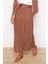 Moda Tesettür Regular Çiçekli Desen Günlük Maxi Boy Puantiye Desenli Dokuma Etek 2