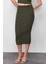 Moda Bodycon Düz Desen Günlük Midi Boy Triko Premium Iplik Özel Iplik Etek 2