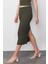 Moda Bodycon Düz Desen Günlük Midi Boy Triko Premium Iplik Özel Iplik Etek 3