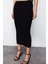 Moda Bodycon Düz Desen Günlük Midi Boy Triko Premium Iplik Özel Iplik Etek 1