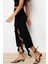 Moda Regular Düz Desen Günlük Midi Boy Yırtmaç ve Fırfır Detaylı Maxi Etek 4