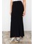 Moda Regular Düz Desen Günlük Maxi Boy Vücuda Oturan Balık Form Esnek Maxi Etek 1