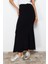 Moda Regular Düz Desen Günlük Maxi Boy Vücuda Oturan Balık Form Esnek Maxi Etek 2
