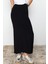 Moda Regular Düz Desen Günlük Maxi Boy Vücuda Oturan Balık Form Esnek Maxi Etek 4