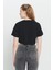 Standart Fit Normal Kesim %100 Pamuk Bisiklet Yaka Crop Tişört 5