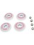 4 LED Işıklı Yanıöıralı Paten Yedek Tekerlekleri 3 Boyut 76MM Kırmızı (Yurt Dışından) 1