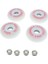 4 LED Işıklı Yanıöıralı Paten Yedek Tekerlekleri 3 Boyut 76MM Kırmızı (Yurt Dışından) 3