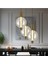 Mira Siyah 3'lü Yuvarlak Bal Camlı 10 Watt Modern Salon LED Sarkıt Avize 1