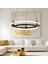 Blom Yuvarlak 112 Watt Siyah Modern Oturma Odası Salon Sarkıt LED Avize 1